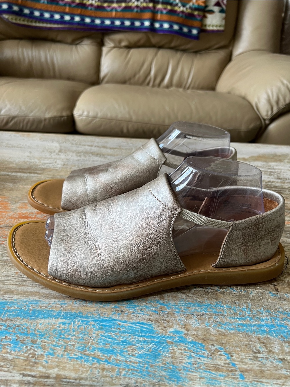 Børn Cove Modern Slide Sandal Gold Panna Cotta Size 10